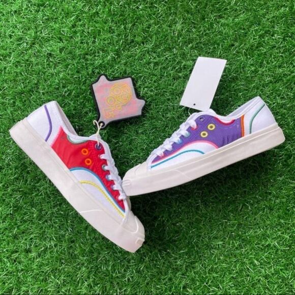 Converse Multicolor Sneakers - Red, Blue, Yellow, White - Picture 7 of 10